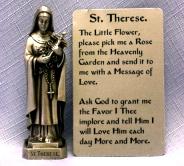 PEWTER STATUE: Saint Therese of Lisiuex.  JC-3014-E.