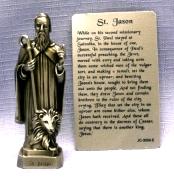 PEWTER STATUE: Saint Jason.  JC-3059-E.