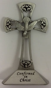 PEWTER CONFIRMATION CROSS 77-24