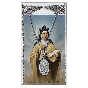 ST. TERESA OF AVILA PRAYER CARD SET.  #PSD500TH.