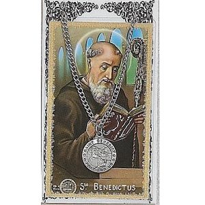 ST BENEDICT PRAYER CARD SET.  #PSD600BN.