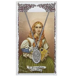 ST DYMPHNA PRAYER CARD SET.  #PSD500DY.