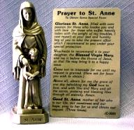 PEWTER STATUE: Saint Anne.  JC-3023-E.