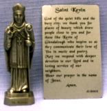 PEWTER STATUE: Saint Kevin. JC-3043-E.