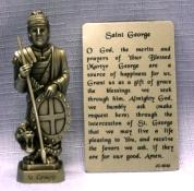 PEWTER STATUE: Saint George.  JC-3052-E.