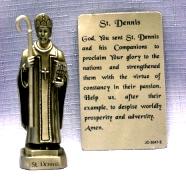 PEWTER STATUE: Saint Dennis.  JC-3047-E.