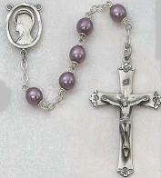 PEARL AMETHYST ROSARY. 417S/F.