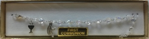 CLEAR HEART SHAPED FIRST COMMUNION BRACELET Silver No. 48-3015-FC