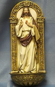 SACRED HEART HOLY WATER FONT 62827