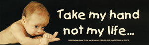 TAKE MY HAND BUMPER STICKER