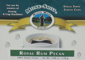 MYSTIC MONK COFFEE-ROYAL RUM PECAN MONK SHOTS