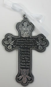 PEWTER GUARDIAN ANGEL CROSS No. GS461124