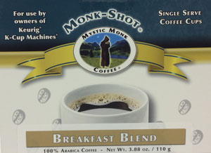 MYSTIC MONK COFFEE-BREAKFAST BLEND MONK SHOTS