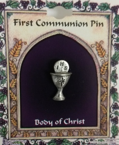 SILVER FIRST COMMUNION LAPEL PIN No. 45000